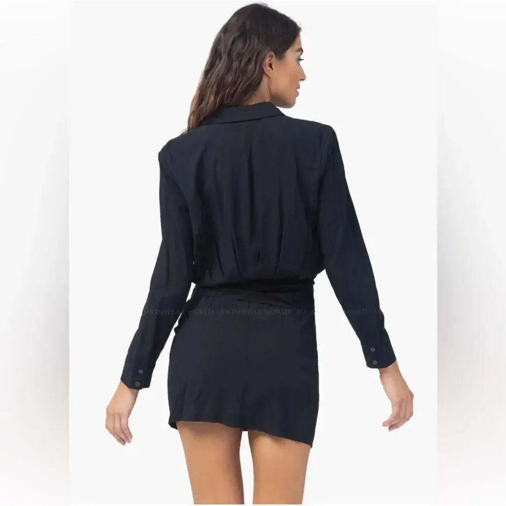 l*space Aura Dress Black Mini Swim Beach Cover-Up - Picture 2 of 3